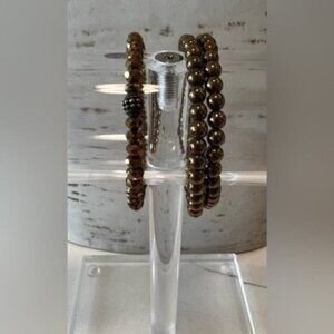 Set of 3 Gold Bracelets - Bracelet for Women - Gold Jewelry - Womens Bracelets